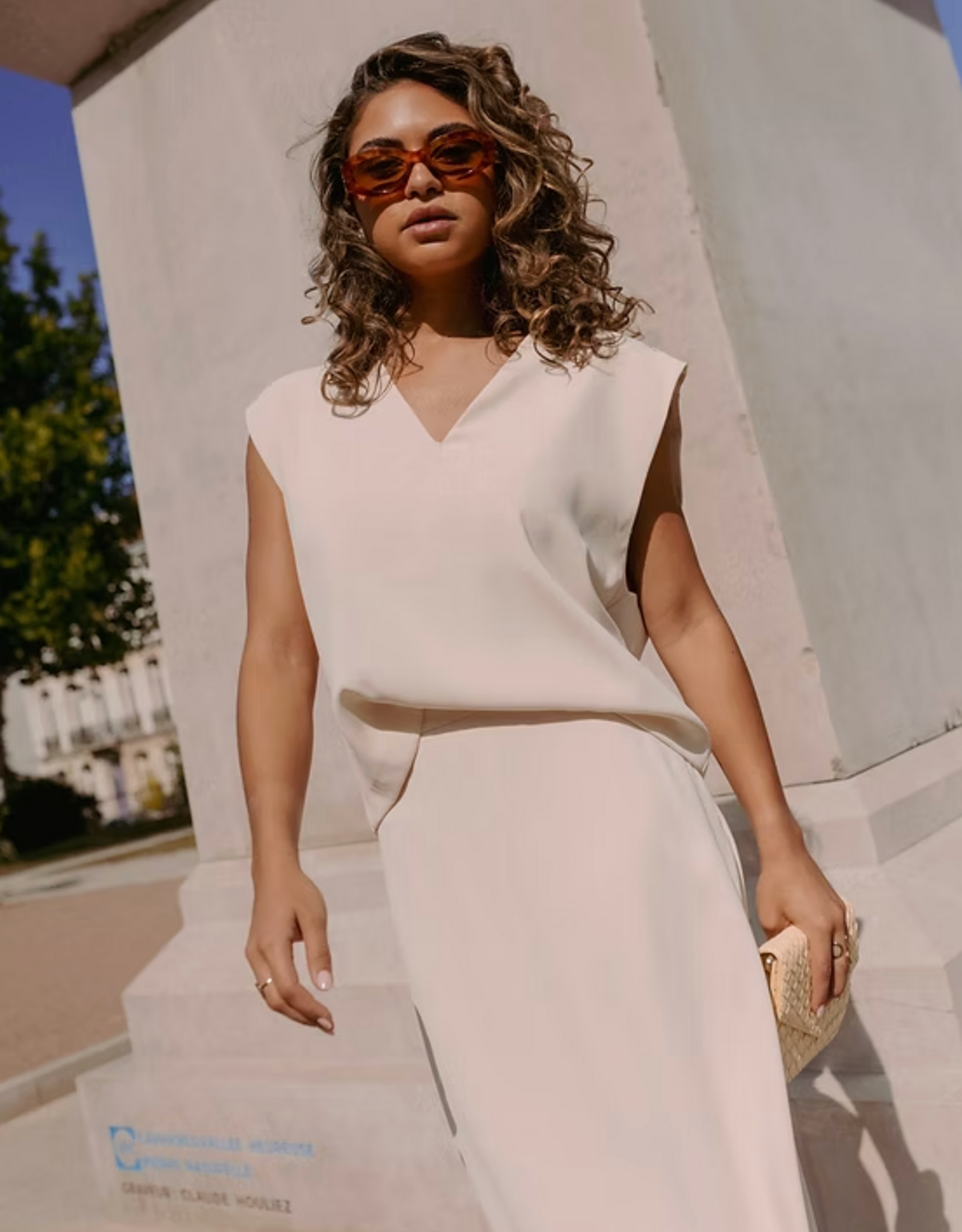 Monré Top 'Jojo' - Ecru - Monré