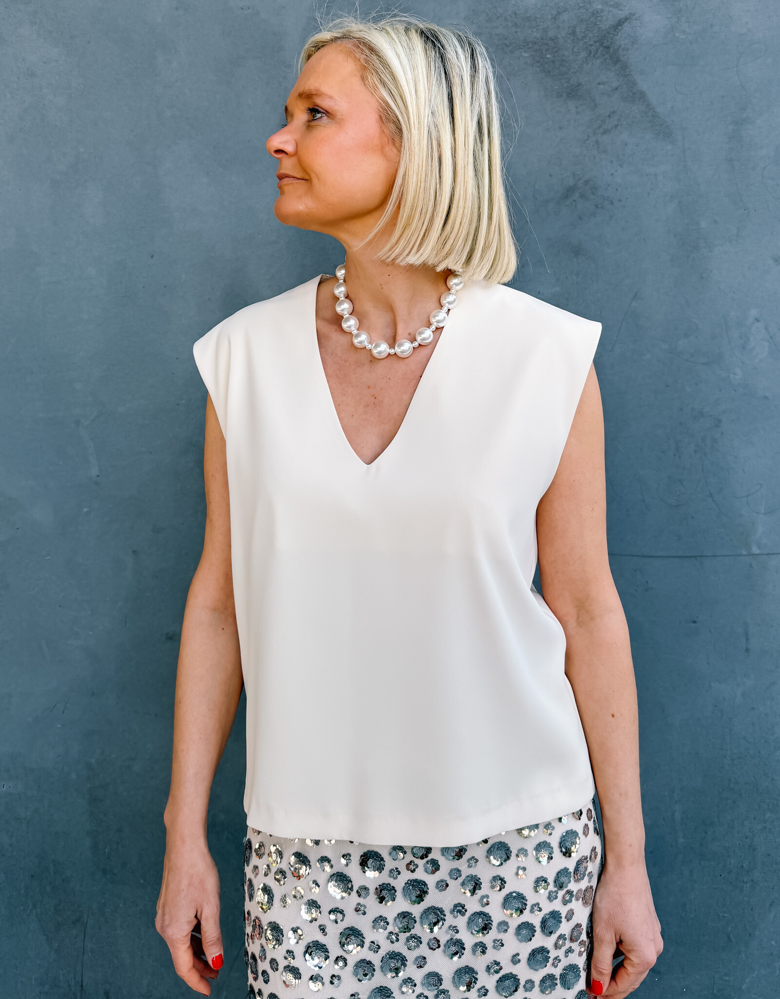 Monré Top 'Jojo' - Ecru - Monré