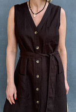 Withblack Jurk Midi 'Helena' - Chocolate - Withblack