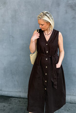 Withblack Jurk Midi 'Helena' - Chocolate - Withblack