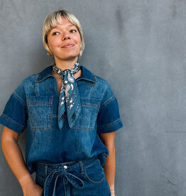 Orfeo - LMK Blouse 'Lyne' - Denim - Orfeo