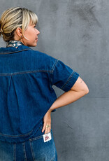 Orfeo - LMK Blouse 'Lyne' - Denim - Orfeo