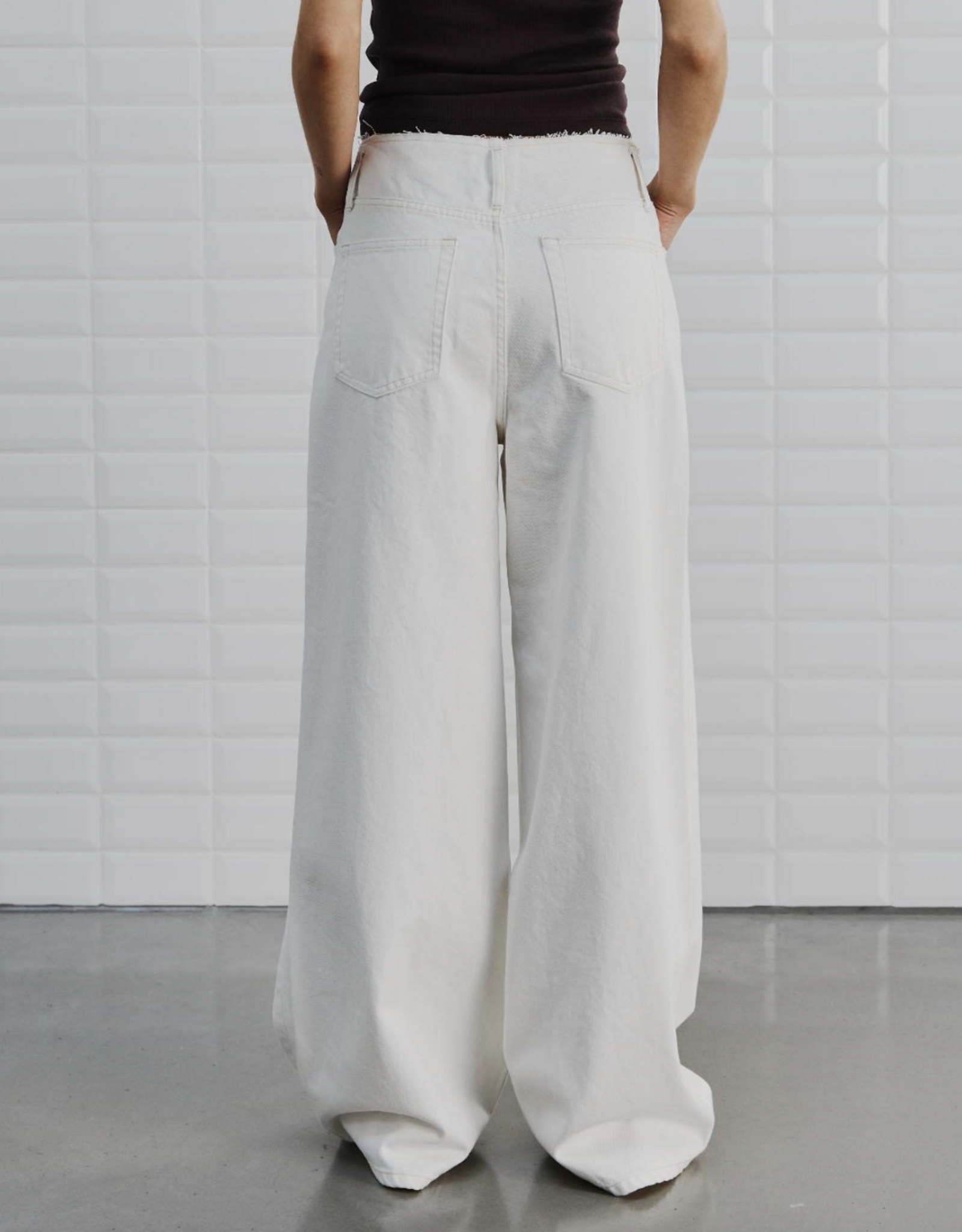 Withblack Jeans Wide  'Angelina' - White - Withblack