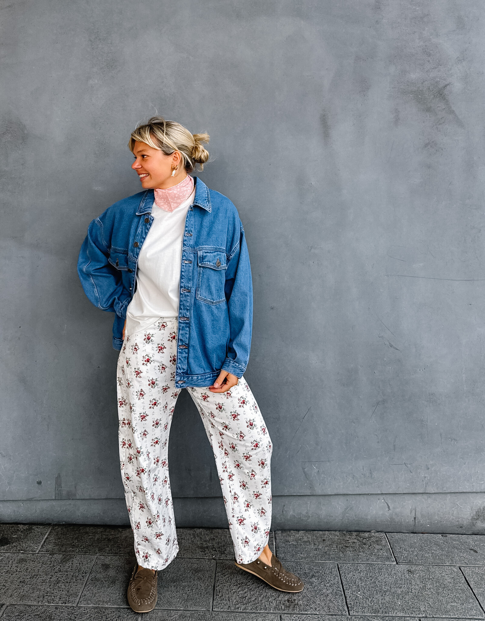 The Golden House Joh Jeans Fleur 'Elisa' - White/Rose