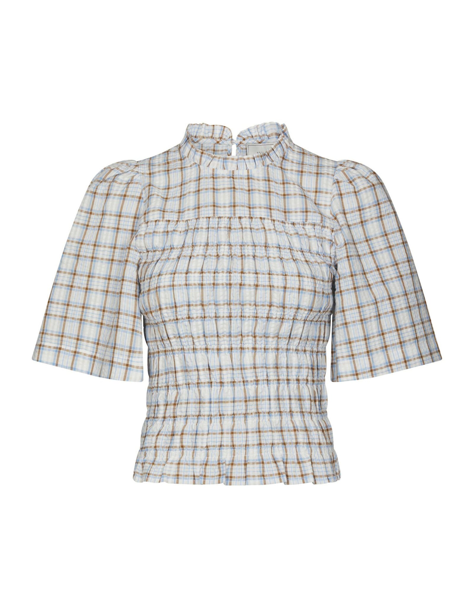 Blouse Mega Check 'Possini' - Light Blue - Neo Noir