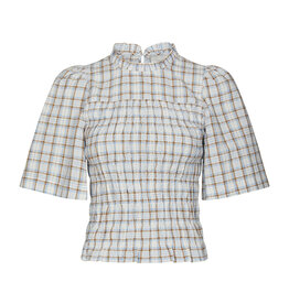 Blouse Mega Check 'Possini' - Light Blue - Neo Noir