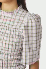 Blouse Mega Check 'Possini' - Light Blue - Neo Noir