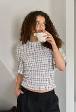 Blouse Mega Check 'Possini' - Light Blue - Neo Noir