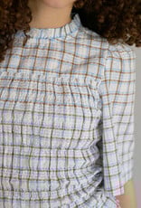 Blouse Mega Check 'Possini' - Light Blue - Neo Noir