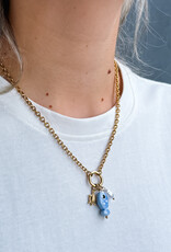 The Golden House Dodi Ketting  'light blue fish'