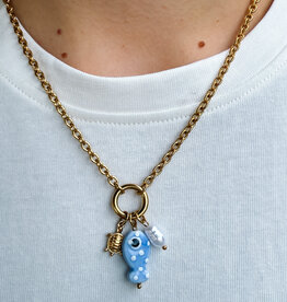 The Golden House Dodi Ketting  'light blue fish'