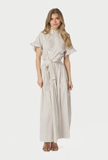 Jurk Wild Stripe 'Nellie' - Ivory - Neo Noir