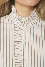 Jurk Wild Stripe 'Nellie' - Ivory - Neo Noir