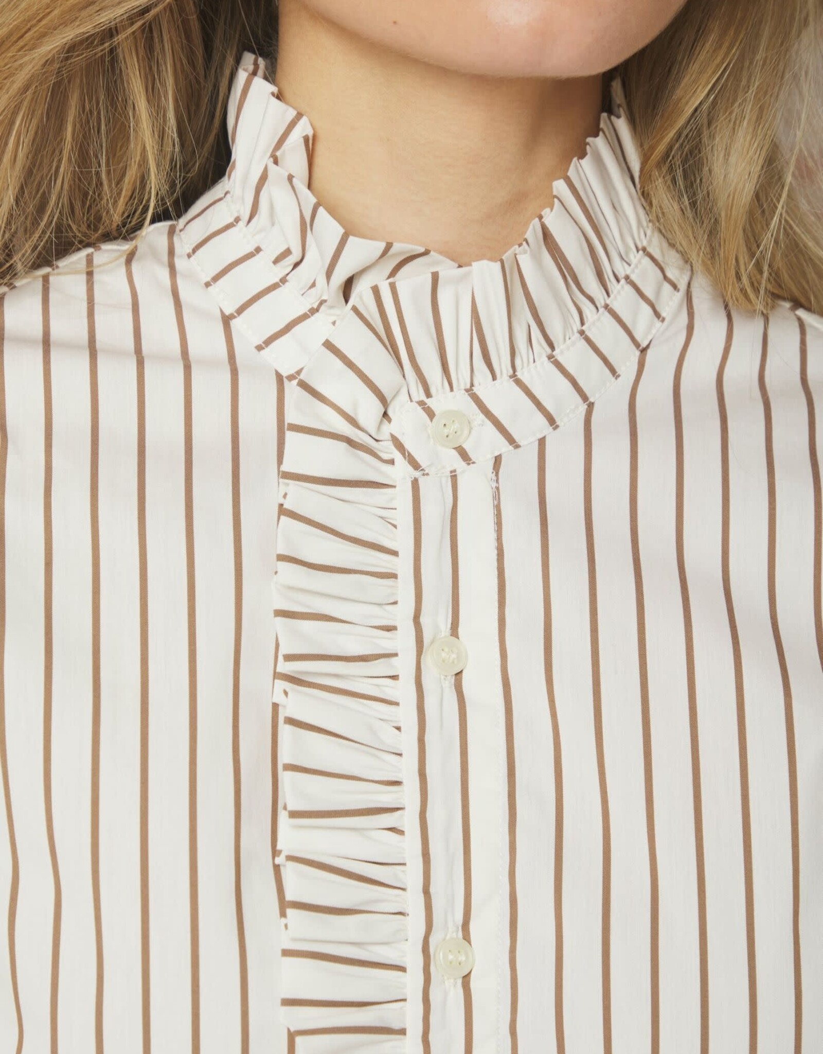 Jurk Wild Stripe 'Nellie' - Ivory - Neo Noir