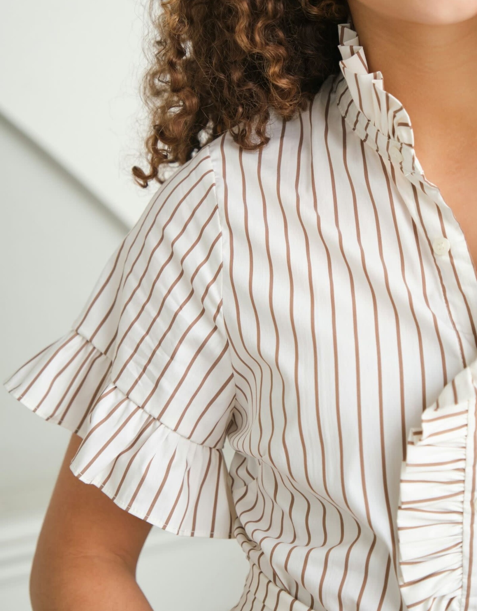 Jurk Wild Stripe 'Nellie' - Ivory - Neo Noir