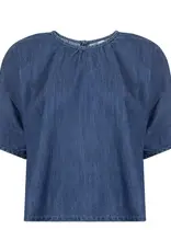 Another Label Blouse 'Coralie' - Mid Blue Denim  - Another-Label
