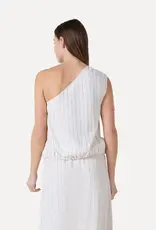 Another Label Top 'Desiree' - Sandshell Black Pinstripe - Another Label