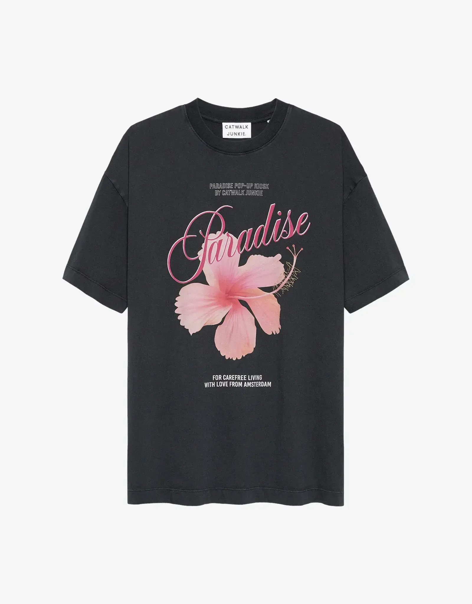 Catwalk Junkie T-Shirt 'Oversized Graphic' - Dark Grey - Catwalk Junkie