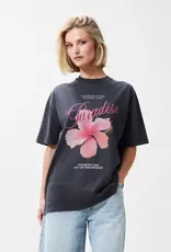 Catwalk Junkie T-Shirt 'Oversized Graphic' - Dark Grey - Catwalk Junkie