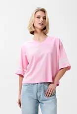Catwalk Junkie T-Shirt 'Football Jersey' - Soft Pink - Catwalk Junkie