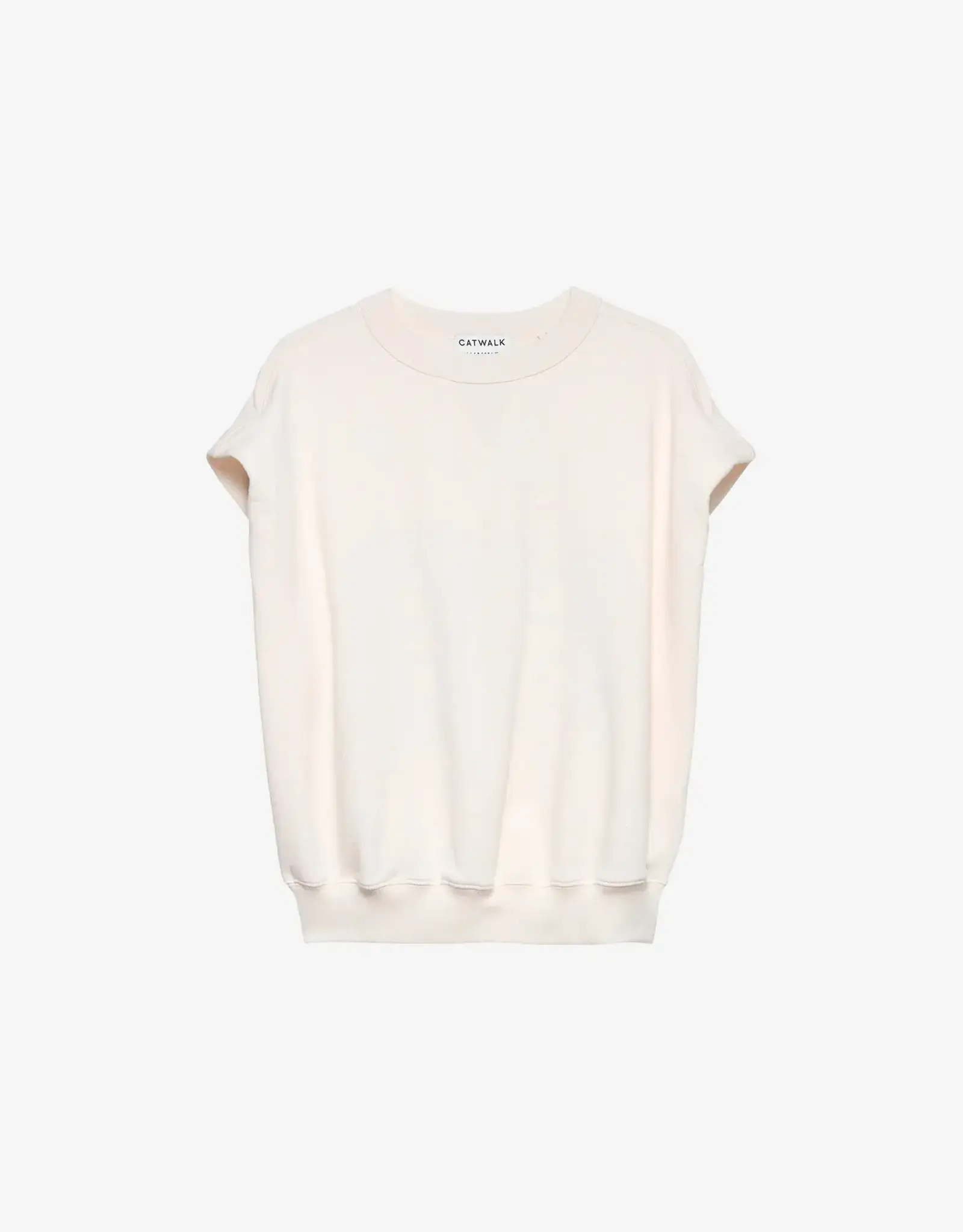 Catwalk Junkie Sleeveless Sweater 'Graphic' - Egret - Catwalk Junkie