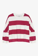 Catwalk Junkie T-Shirt Striped 'Oversized Bold' - Cranberry Juice - Catwalk Junkie