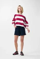 Catwalk Junkie T-Shirt Striped 'Oversized Bold' - Cranberry Juice - Catwalk Junkie