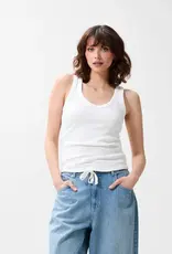 Catwalk Junkie Top V-Neck 'Rib' - Off White - Catwalk Junkie