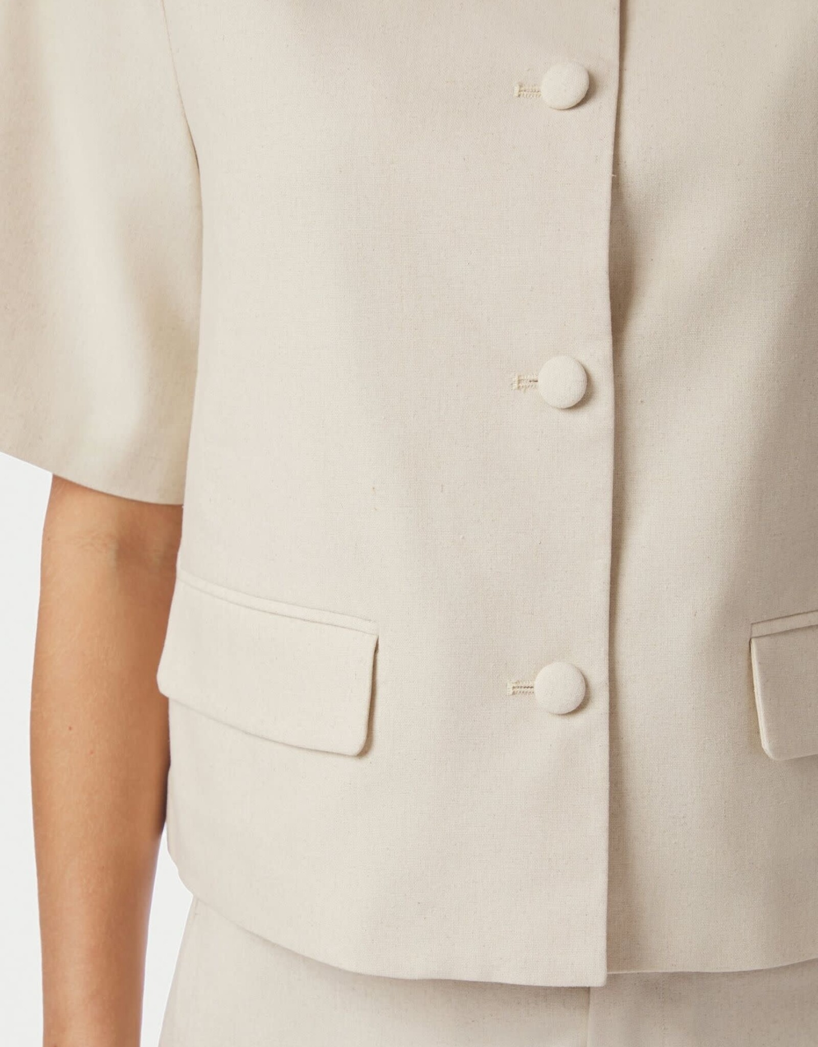 Blouse Linen 'Rory' - Creme - Neo Noir