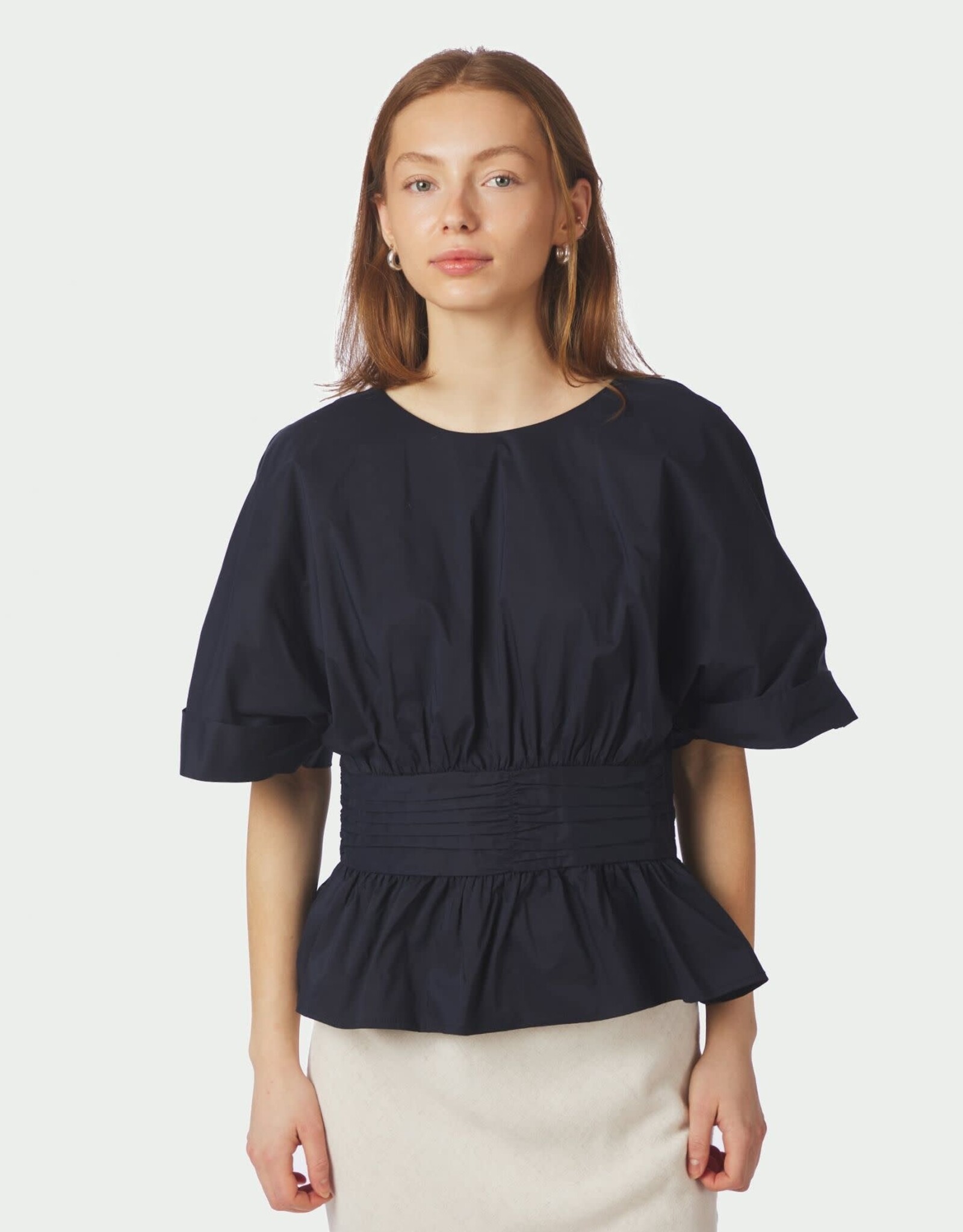 Blouse Poplin  'Annegret' - Navy - Neo Noir