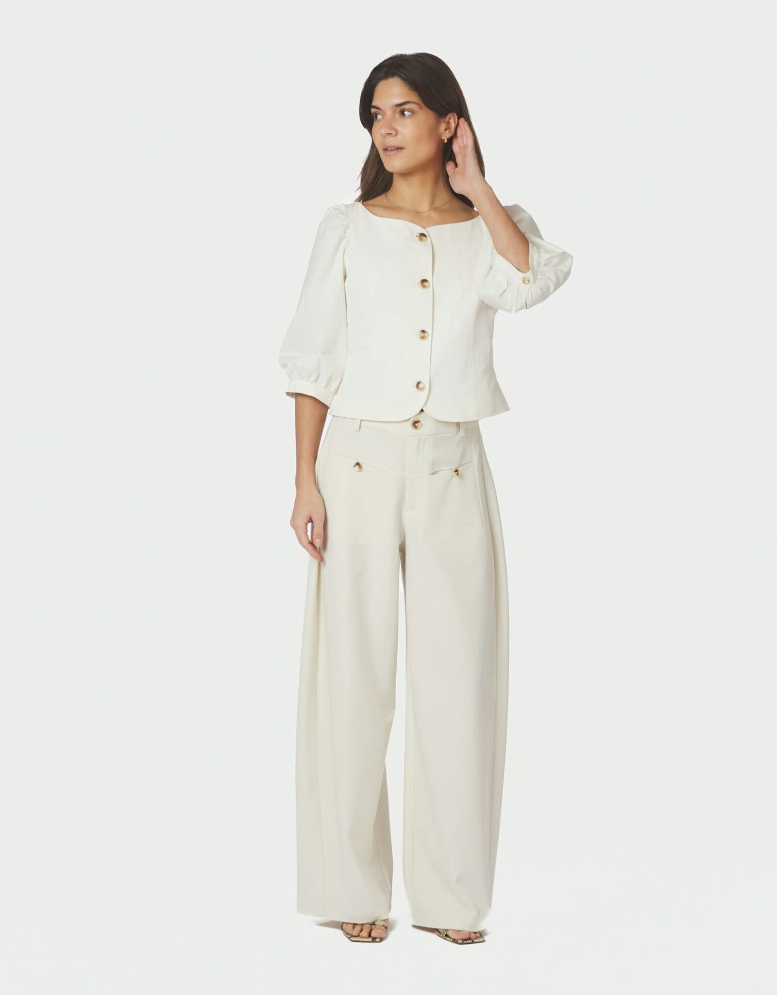 Blouse Twill 'Jeannie' - Off White - Neo Noir