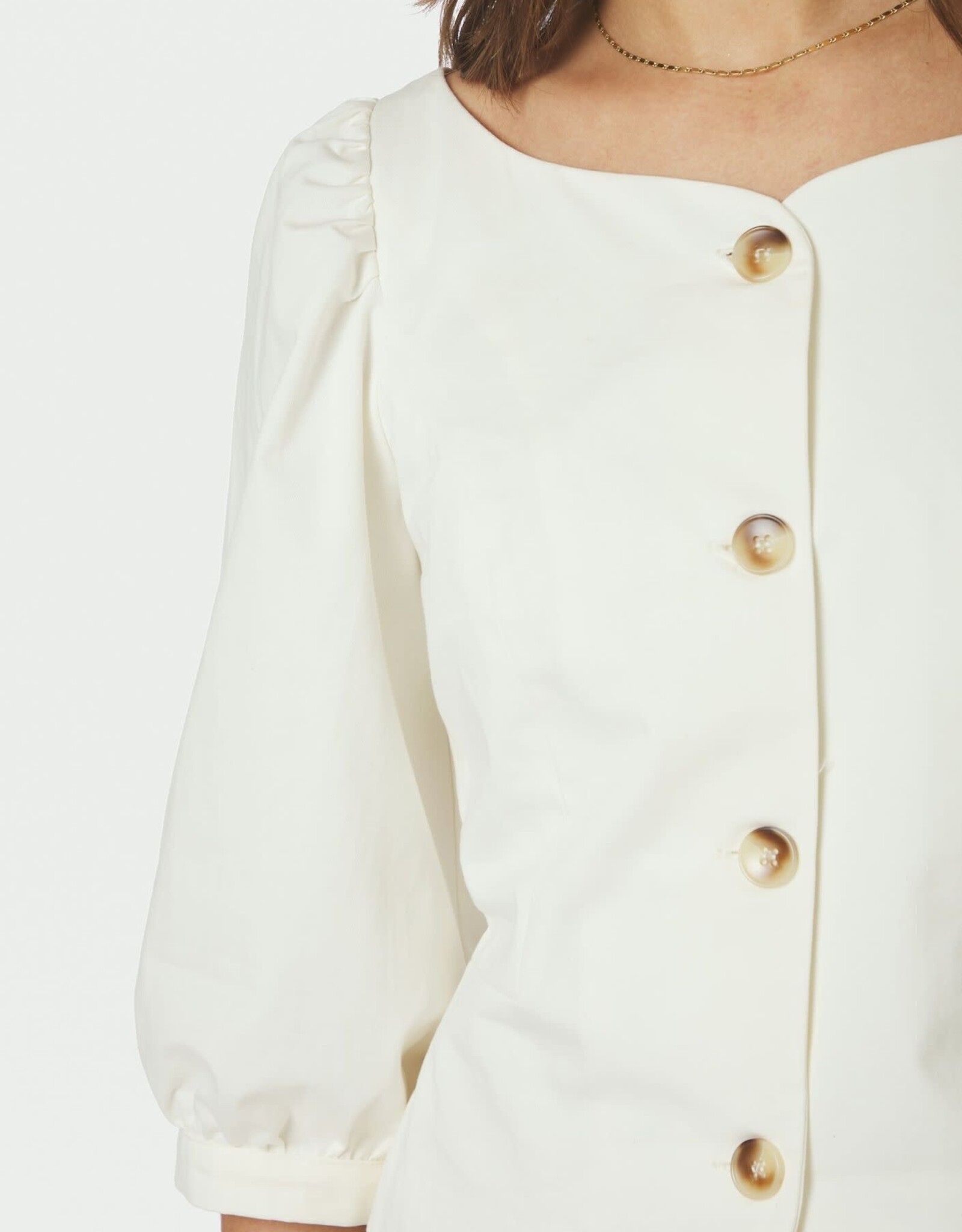 Blouse Twill 'Jeannie' - Off White - Neo Noir