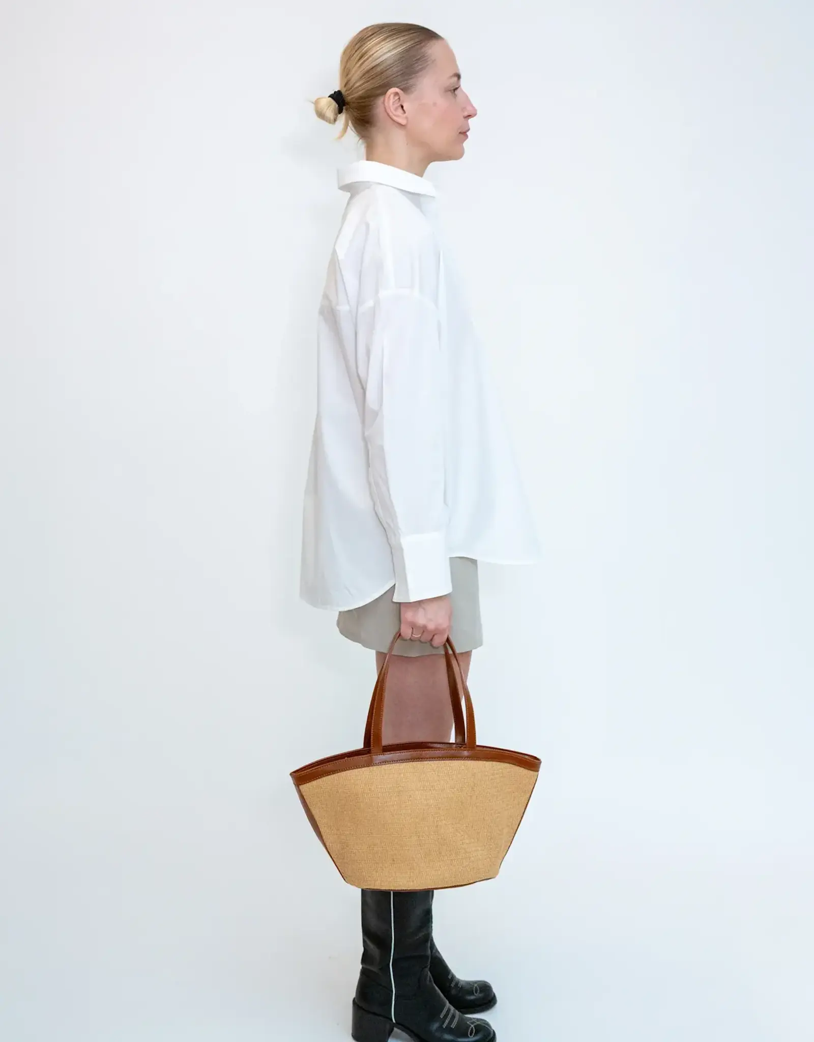 HVISK Handtas  'Bea Rafia Structure' - Wax Paper - Hvisk