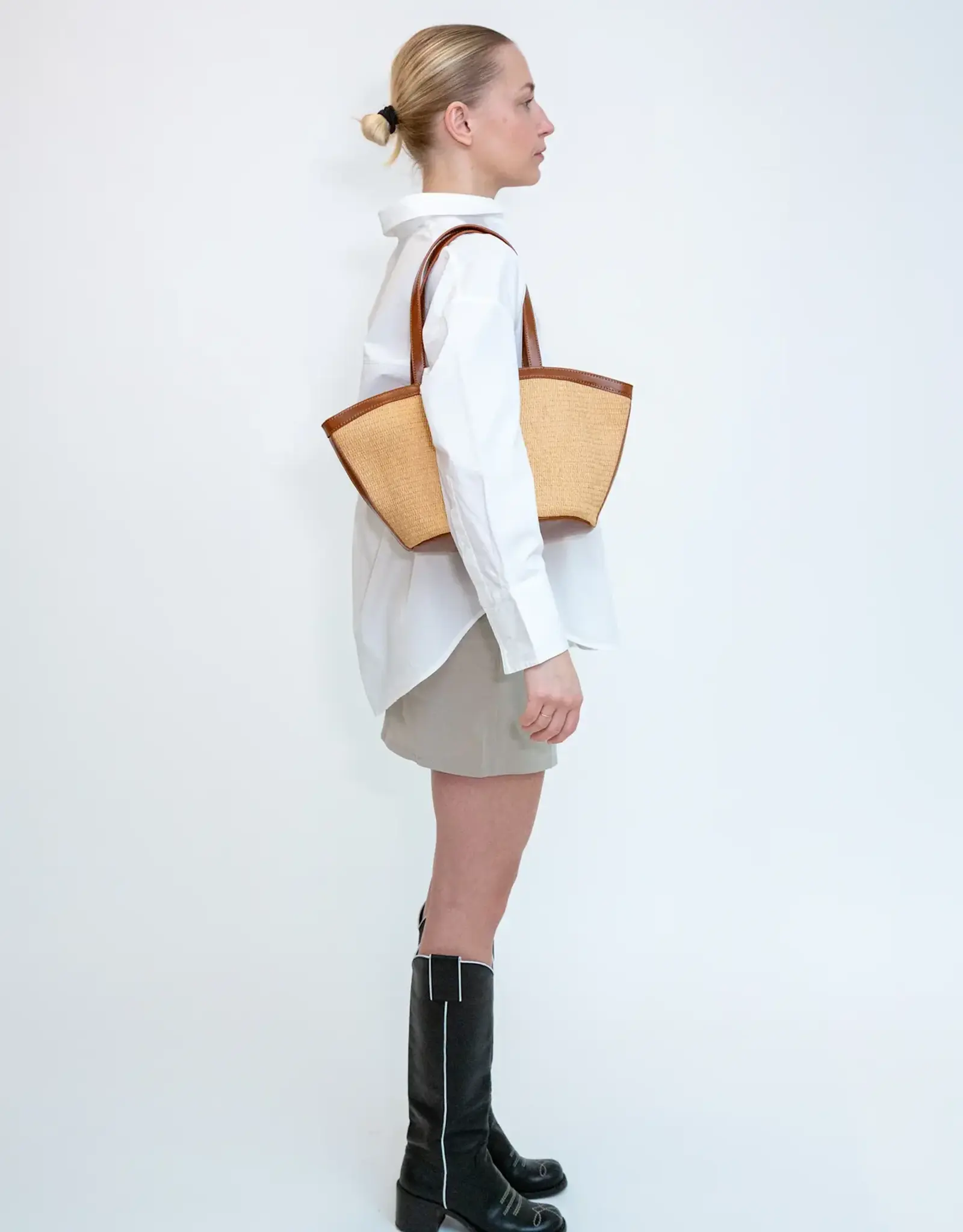 HVISK Handtas  'Bea Rafia Structure' - Wax Paper - Hvisk