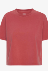 Colorful Standard T-Shirt 'Organic Boxy Crop Tee' - Faded Red - Colorful Standard