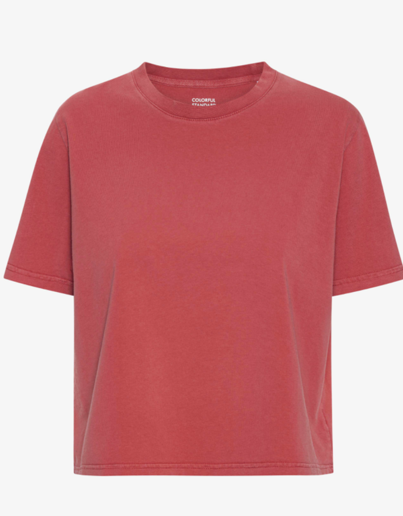 Colorful Standard T-Shirt 'Organic Boxy Crop Tee' - Faded Red - Colorful Standard