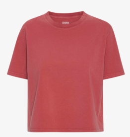 Colorful Standard T-Shirt 'Organic Boxy Crop Tee' - Faded Red - Colorful Standard