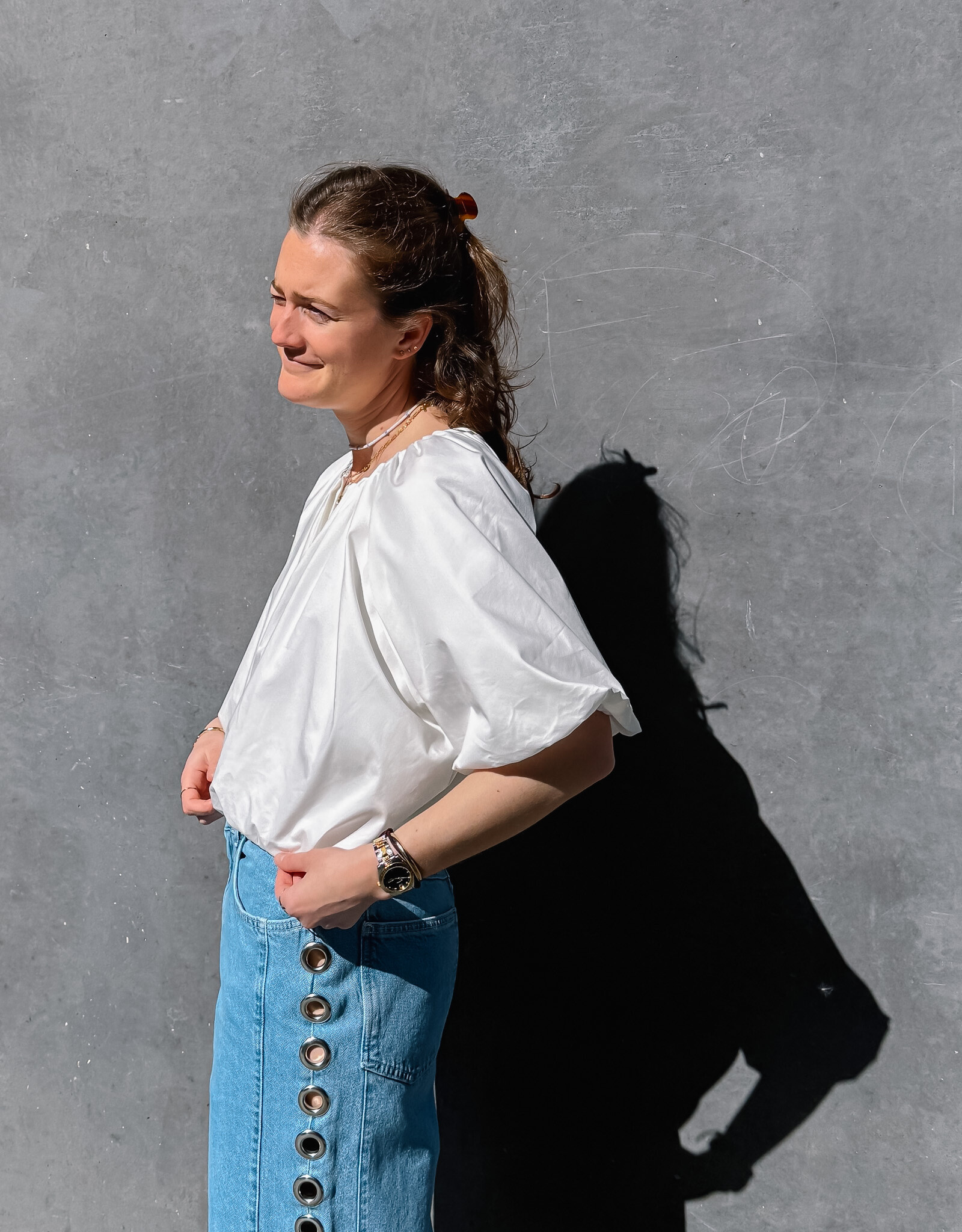 The Golden House - Garc Blouse Popeline 'Rosita' - White