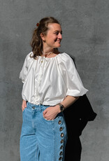 The Golden House - Garc Blouse Popeline 'Rosita' - White