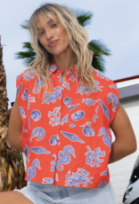 Laure+Max Blouse 'Clipper' - Imprime Calanque - Laure+Max