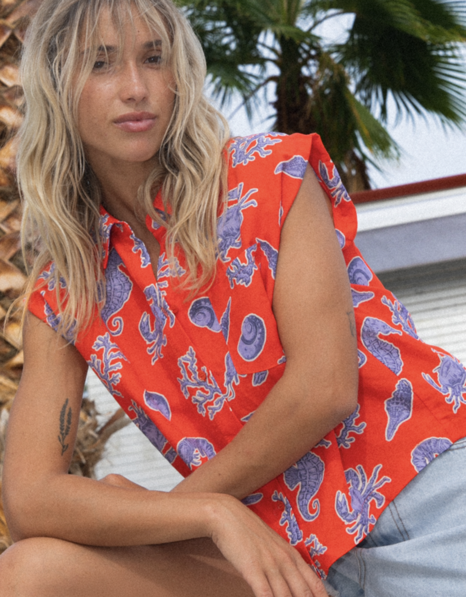 Laure+Max Blouse 'Clipper' - Imprime Calanque - Laure+Max