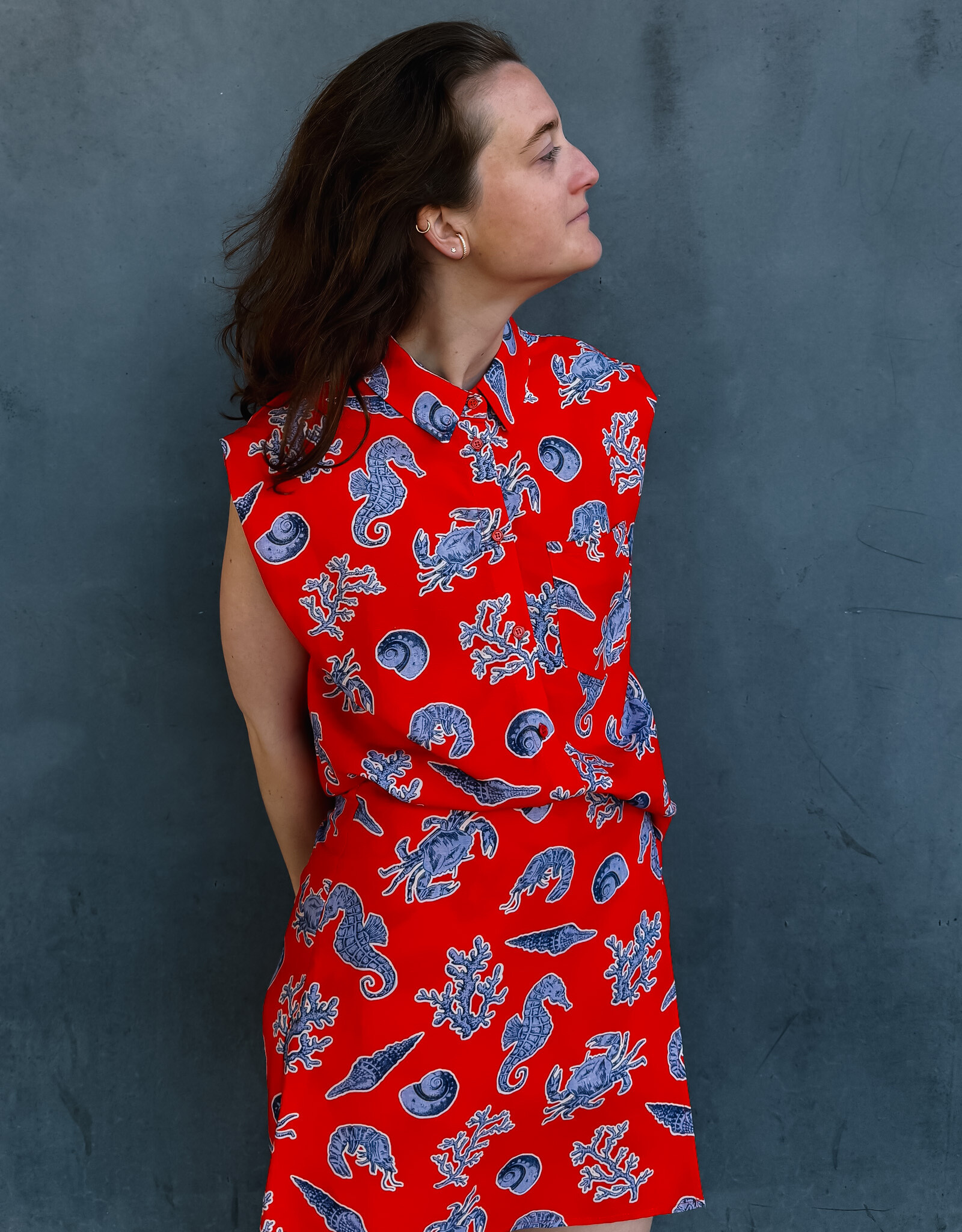 Laure+Max Blouse 'Clipper' - Imprime Calanque - Laure+Max