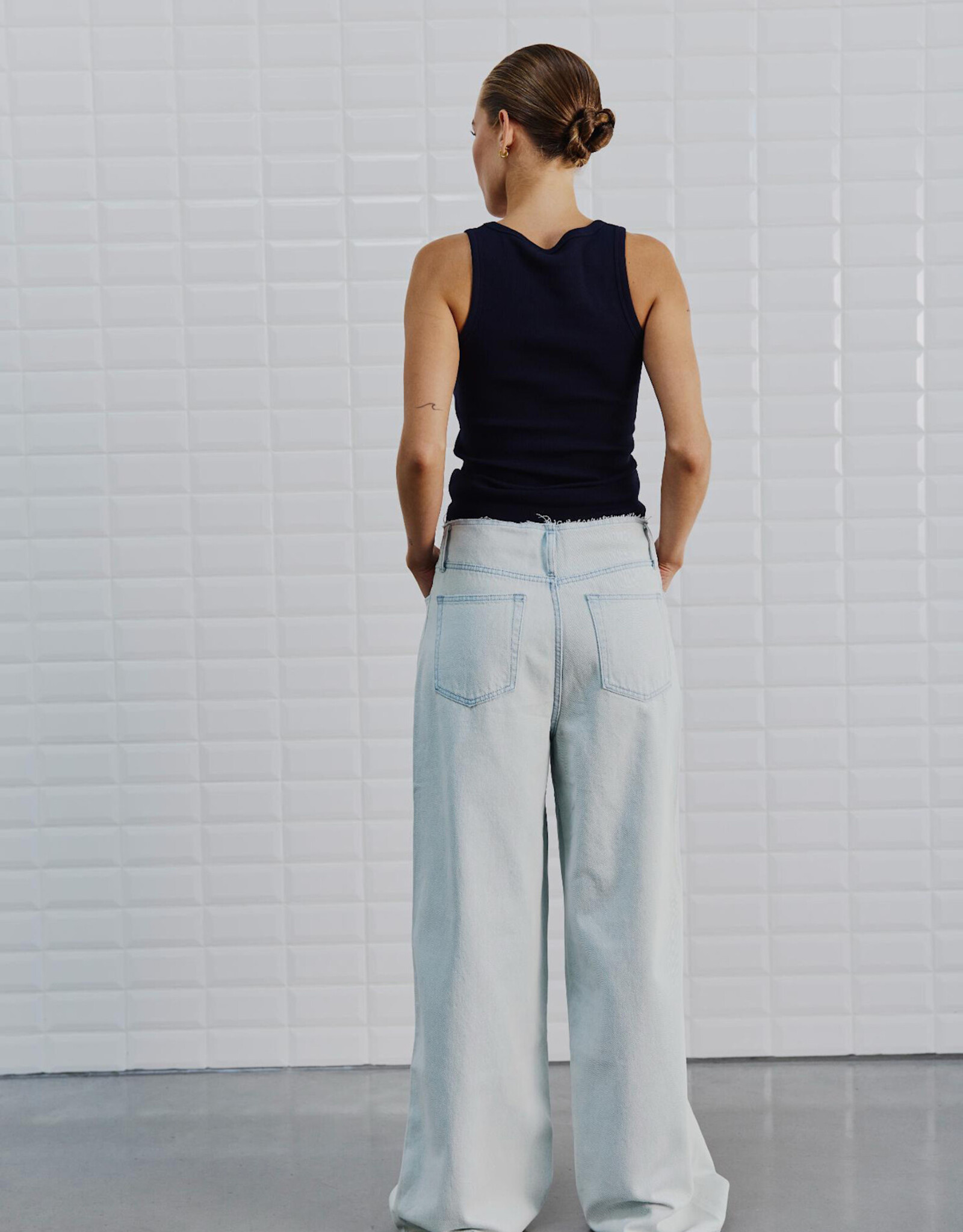 Withblack Jeans Wide 'Angelina Beach' - Beach Blue - Withblack