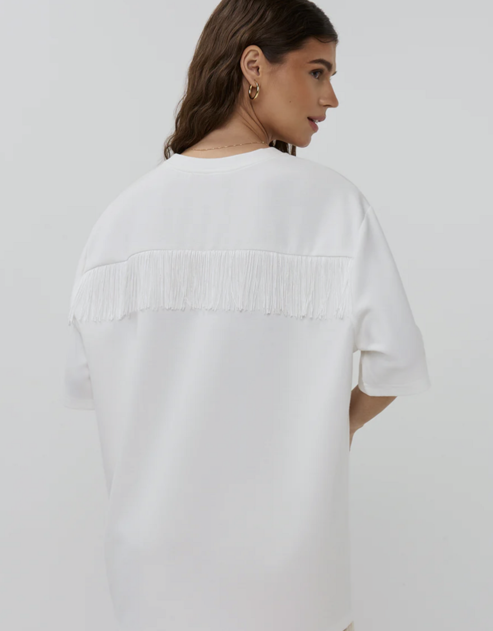 Studio Amaya T-Shirt Back Detail 'Stef' - White - Studio Amaya