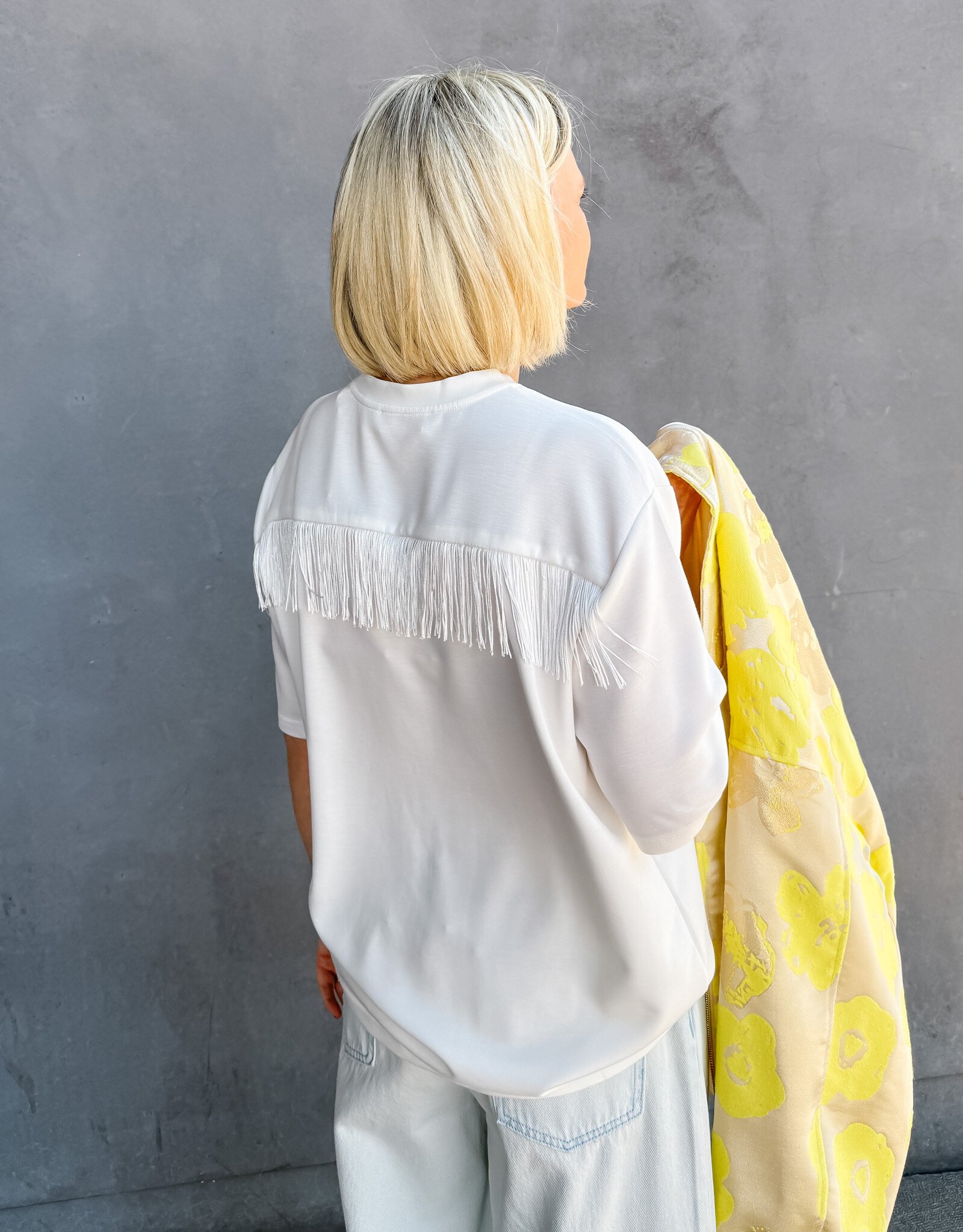 Studio Amaya T-Shirt Back Detail 'Stef' - White - Studio Amaya