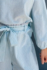 The Golden House Mom Broek Check 'Floor' - Light Blue   TU