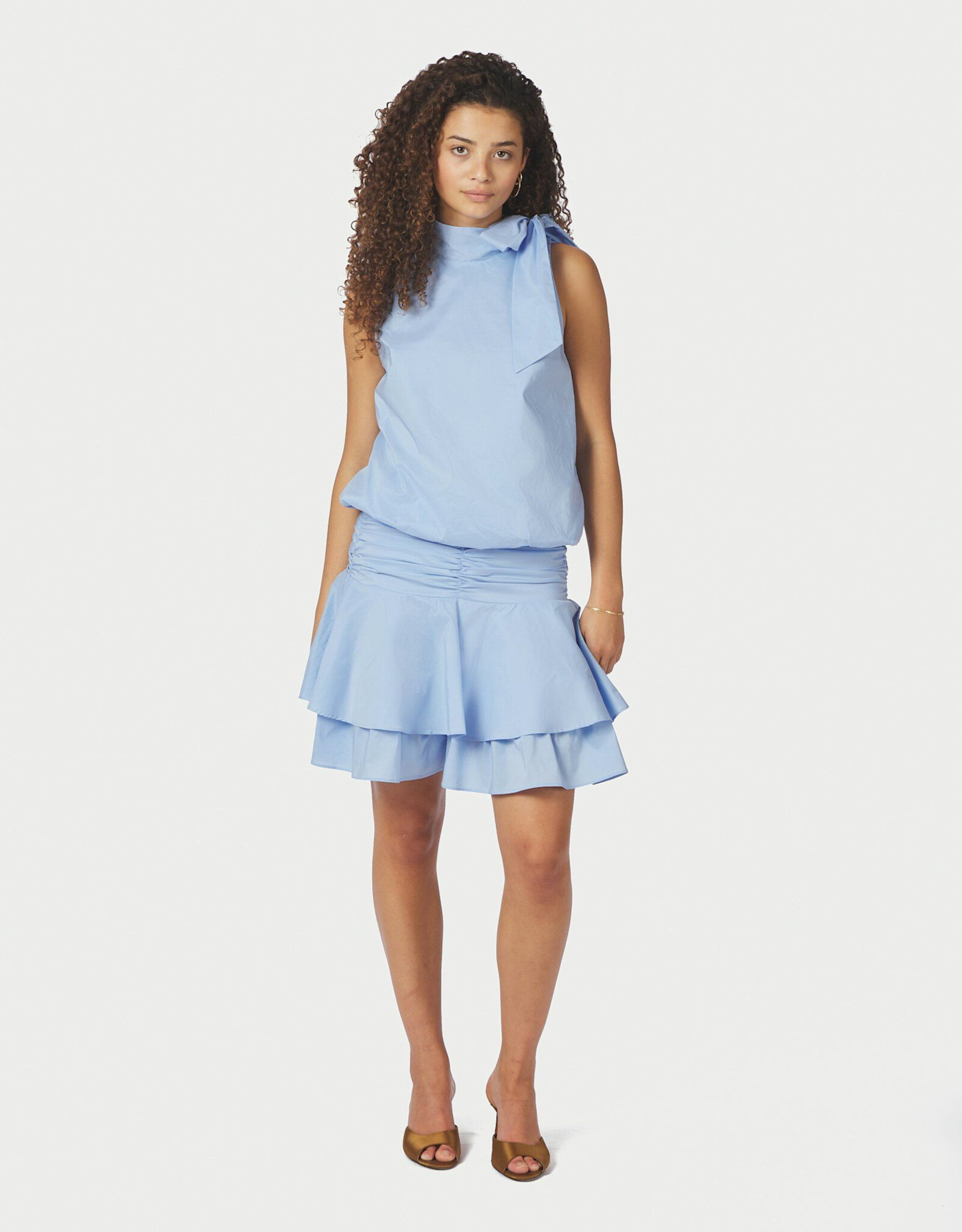 Top Poplin 'Veda' - Light Blue - Neo Noir