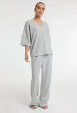 Refined Department Broek Relaxed 'Puck' - Grey Melange - Refined Department