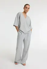 Refined Department Broek Relaxed 'Puck' - Grey Melange - Refined Department