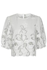 Blouse Embroidery  'Fia' - White - Neo Noir